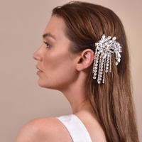 Irina Luxury Rhinestone Tassel Barrette