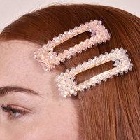 Francie Crystal Beads Hair Clip Set