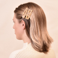 Beatrice Golden Foil Hair Clip Set