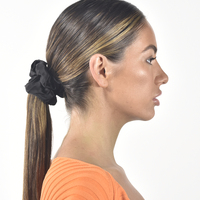 Laurie Mulberry Silk Scrunchie (Black)