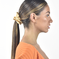 Laurie Mulberry Silk Scrunchie (Gold)