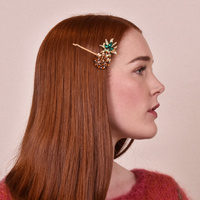 Pineapple Rhinestone Statement Hair Clip