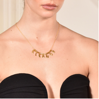 24K Gold Name Pendant Necklace - 7 Letters