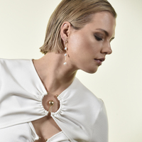 Aquene Freshwater Pearl String Earrings