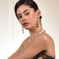 Esmerelda Luxury Baroque Pearl Earrings - Gold