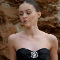 Aries Artisan Zirconia Pavé Stud Earrings (Silver)