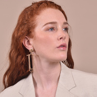 Editta Sculpture Layered Earrings (my ears are pierced)