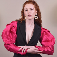 Laurent Luxury Baroque Pearl Hoop Earrings (My ears are pierced)