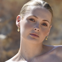 Lavin Classic Love Heart Drop Earrings (Gold Vermeil)