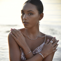 Georgina Art Deco Bralette Earrings (Silver)