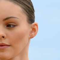 Capricorn Artisan Zirconia Pavé Stud Earrings (Gold)