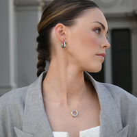Tate Sculptural Huggie Hoop Earrings (Silver)