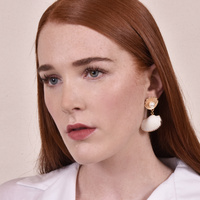Mercy Shell Drop Earrings (my ears are pierced)