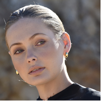 La Lumiere Modern Cocoon Earrings (Gold Vermeil)