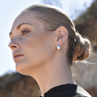 La Lumiere Modern Cocoon Earrings (Silver)