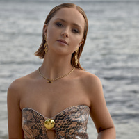 Alvena Coral Statement Earrings