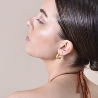 Gianni Croissant C Hoop Earrings (Gold Vermeil)