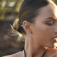 Harlow Sculptural Intertwined Cuff Earring (Single Piece Silver)