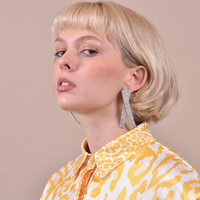 Daur Diamante Ribbon Earrings