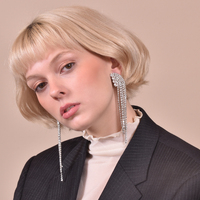 Emilio Crystal Diamante Earrings (My ears are pierced)