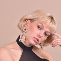 Gianni Crystal Encrusted Diamante Earrings (My ears are pierced)