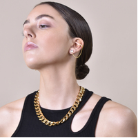 Lior Gold Vermeil Topaz Chain Cuff Earring (Single Piece)