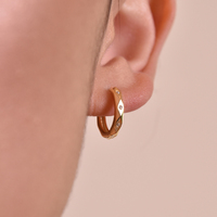 Ace Minimalist Dainty Hoop Earrings - Gold