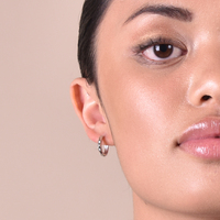 Ace Minimalist Dainty Hoop Earrings - Silver