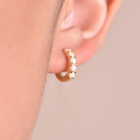 Larisa Dainty Opal Hoop Earrings