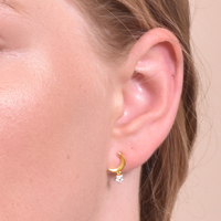 Gemma Gold Filled Dainty Moon Earrings