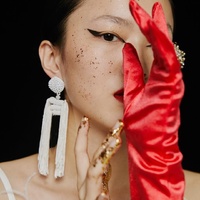 Estee Long Tassel Beads Earrings (for pierced ears)