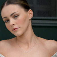 Amoris Diamante Knot Stud Earrings (Silver)