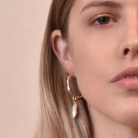 Alatea  Freshwater Pearl Hoop Earrings