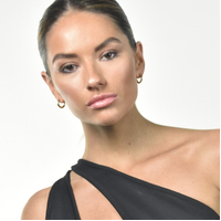 Briar Sculptural Sparkle Hoop Earrings (Gold Vermeil)