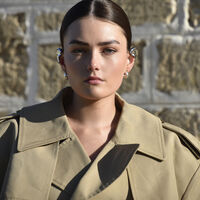 Hanako Sculpture Ear Cuff (Silver Pair)