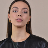 Raquel Flow Huggie Earrings (Gold Vermeil)