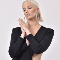 Averi Oversized Flower Hoop Earrings