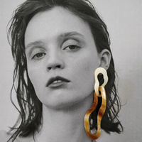 Harper Irregular Twists Drop Earrings (my ears are pierced)