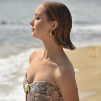 Orsa Chunky Geometric Drop Earrings (Gold)