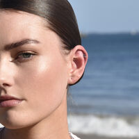 Gemini Helix Screw Back Earring (Silver Single Piece)