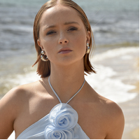 Adair Chunky C Hoop Earrings (Silver)