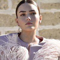 Vanora Two Tone Fluid Loop Earrings