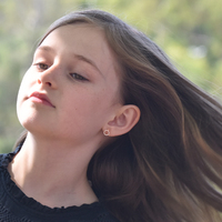 Little Crown Fish Rose Gold Stud Earrings