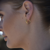 Tie A Knot Modern Hoop Earrings (Gold Vermeil)