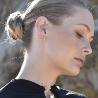 Tie A Knot Modern Hoop Earrings (Silver)