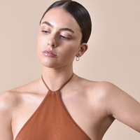 Vida Minimalist C Chain Earrings (Gold Vermeil)