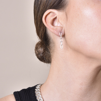 Josie Minimalist Dainty Silver Chain Earrings