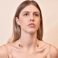 Bijou Cross End Drop Earrings