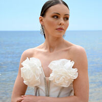 Lenore Sculptured Loop Mesh Earrings (Silver)