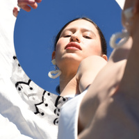 Iris Pearly Heart Drop Earrings (My ears are pierced)